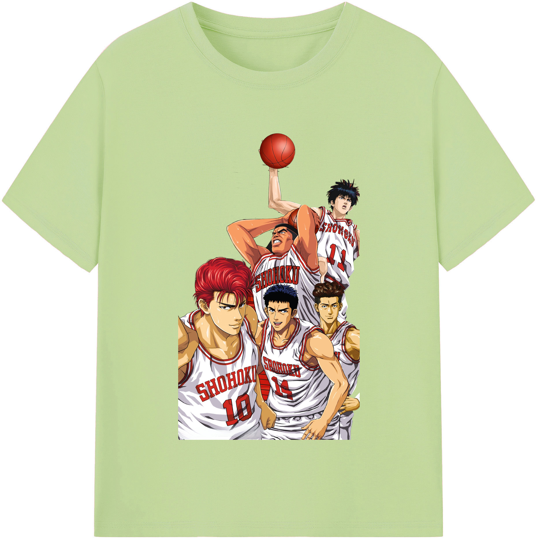 SLAM DUNK／スラムダンク 綿100％半袖Tシャツ（フロントプリント）